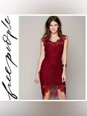 Intimately free people daydream lace midi dress